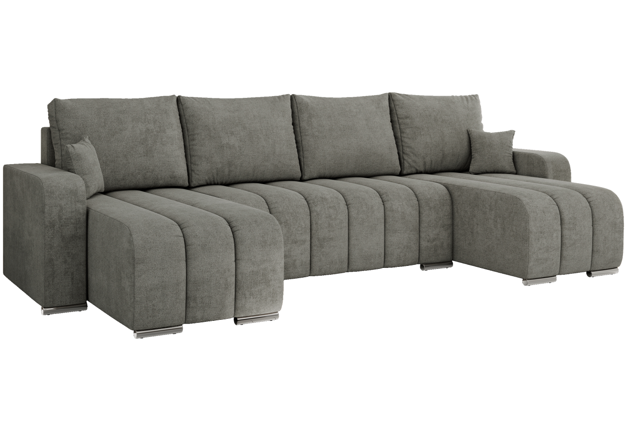 Narożnik KIRASSO U - uniwersalny - szary, struktura