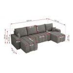 Narożnik KIRASSO U - uniwersalny - szary, struktura