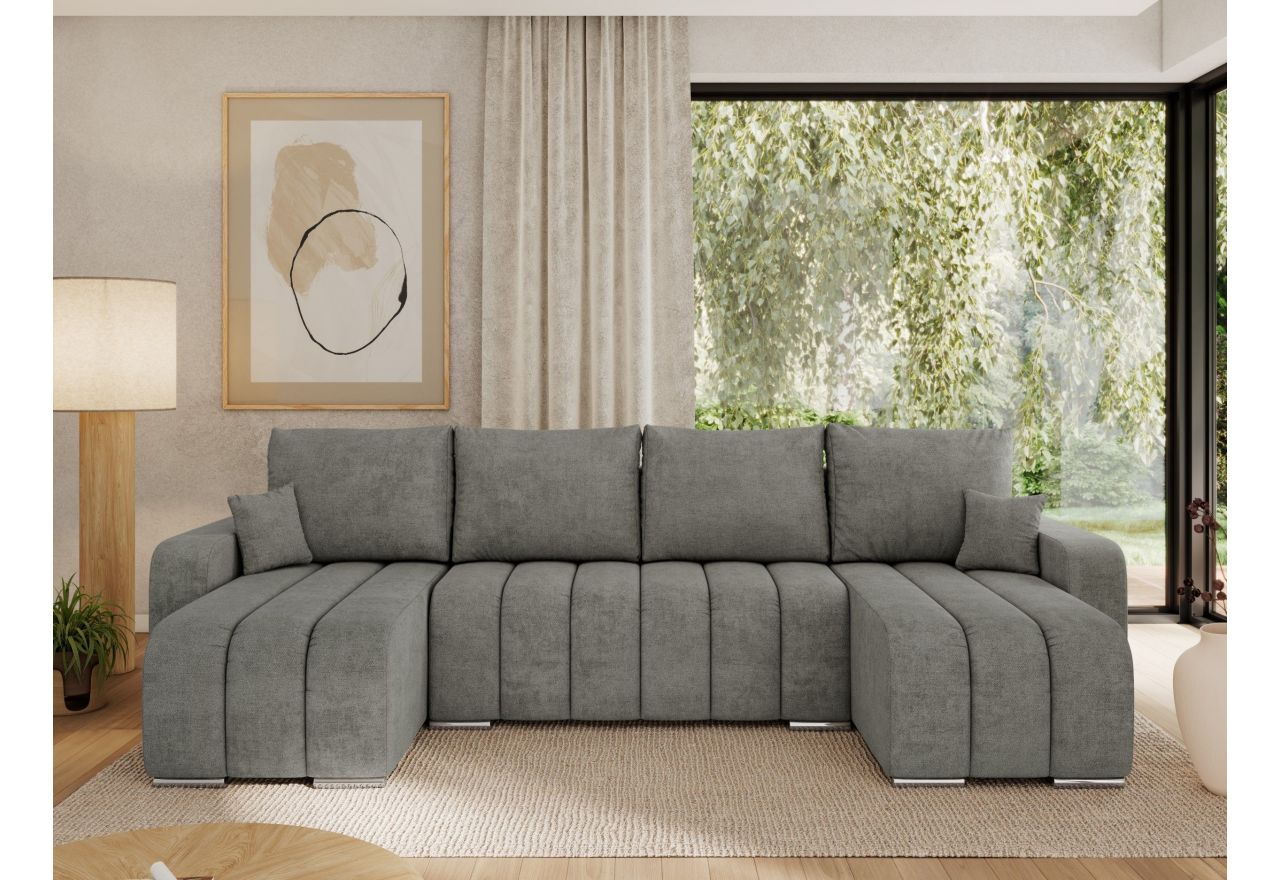 Narożnik KIRASSO U - uniwersalny - szary, struktura