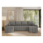 Narożnik KIRASSO U - uniwersalny - szary, struktura