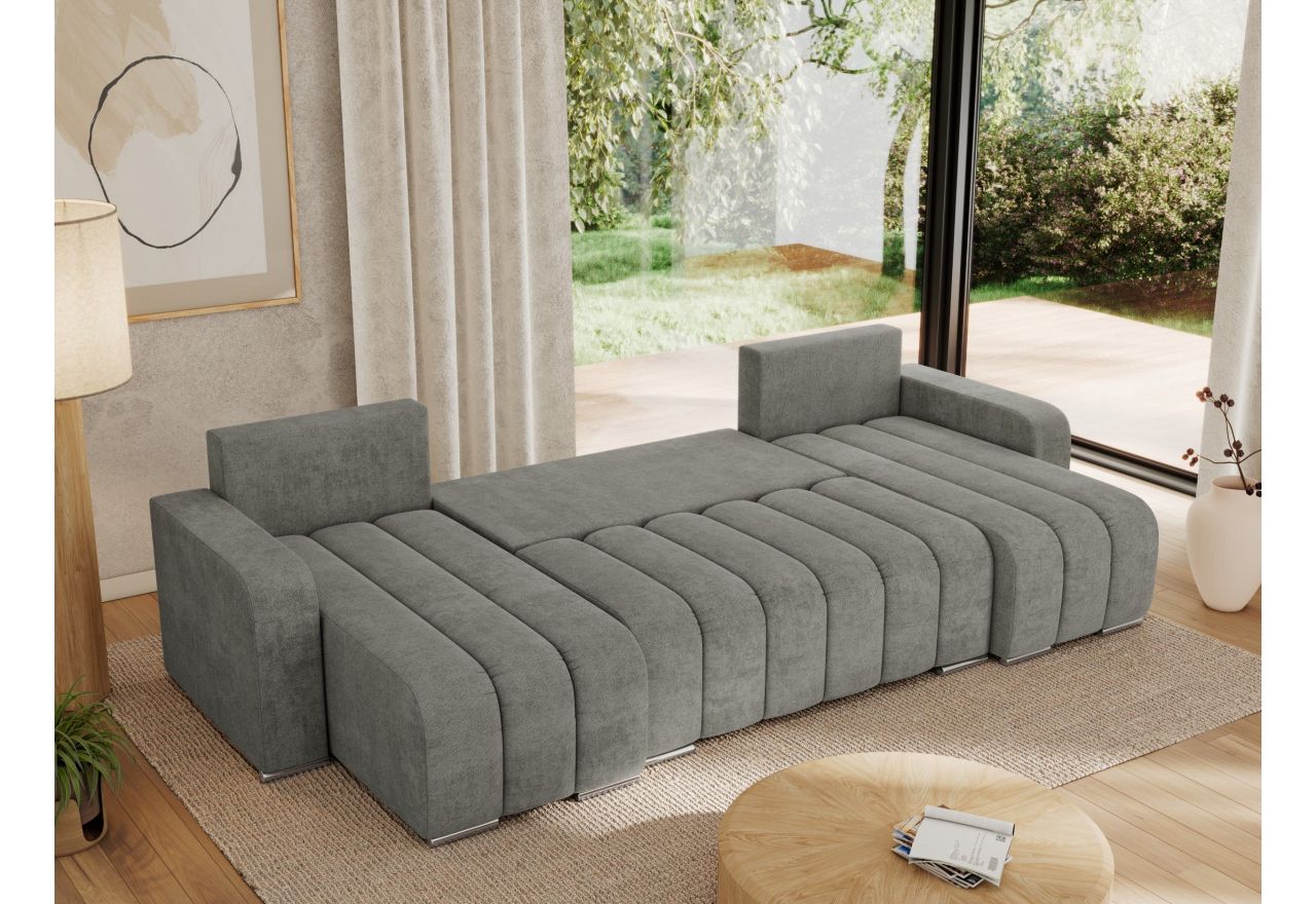 Narożnik KIRASSO U - uniwersalny - szary, struktura