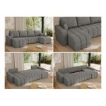 Narożnik KIRASSO U - uniwersalny - szary, struktura