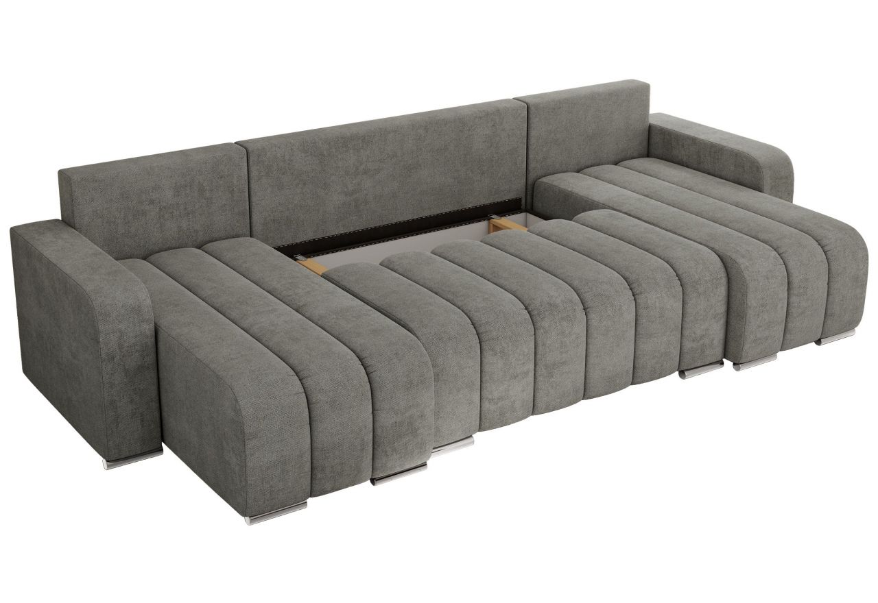 Narożnik KIRASSO U - uniwersalny - szary, struktura