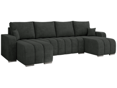 Narożnik KIRASSO U - uniwersalny - ciemnoszary, struktura