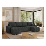 Narożnik KIRASSO U - uniwersalny - ciemnoszary, struktura