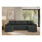 Narożnik KIRASSO U - uniwersalny - ciemnoszary, struktura