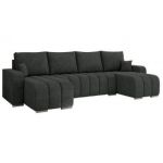 Narożnik KIRASSO U - uniwersalny - ciemnoszary, struktura