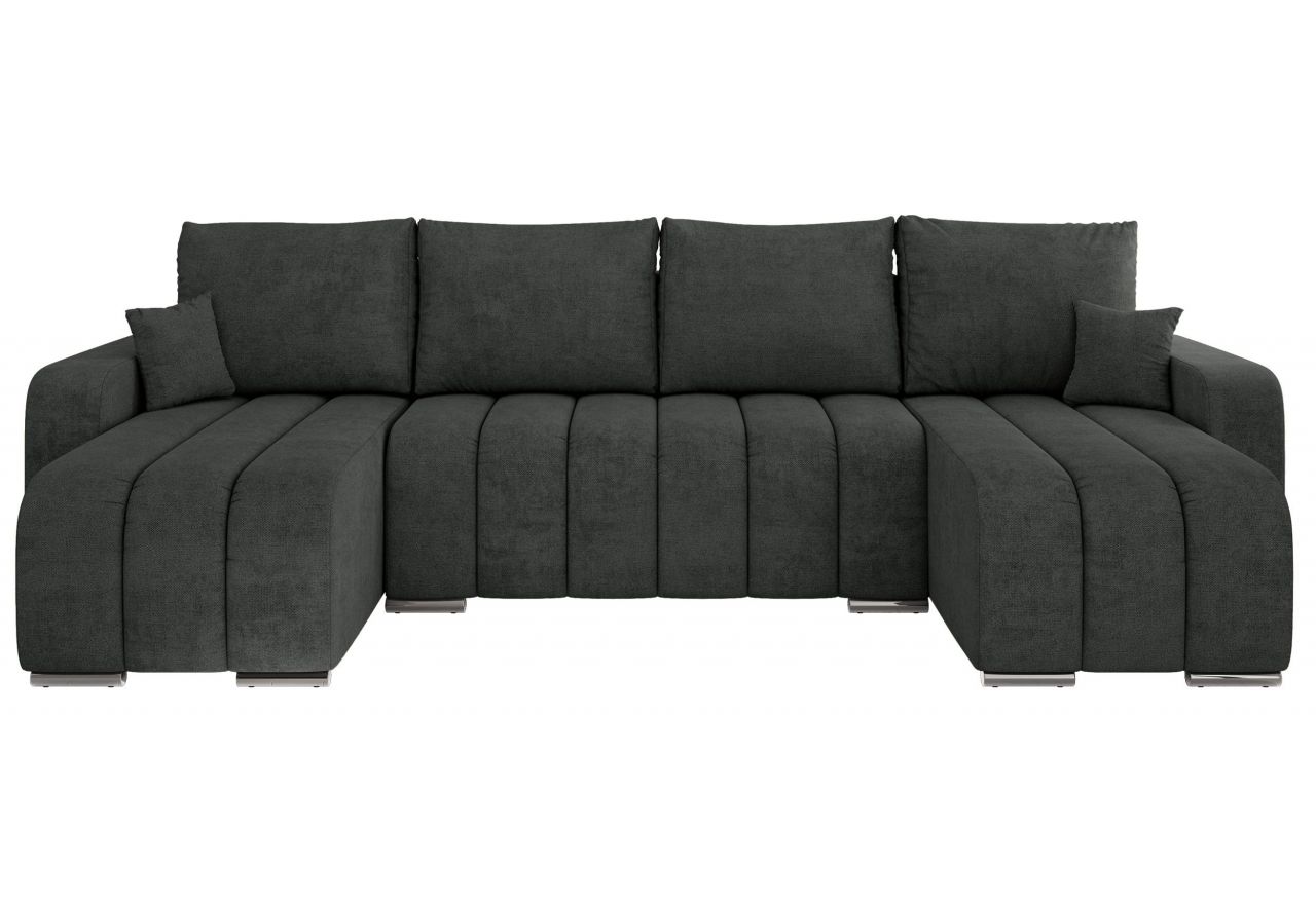 Narożnik KIRASSO U - uniwersalny - ciemnoszary, struktura