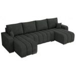 Narożnik KIRASSO U - uniwersalny - ciemnoszary, struktura