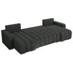 Narożnik KIRASSO U - uniwersalny - ciemnoszary, struktura