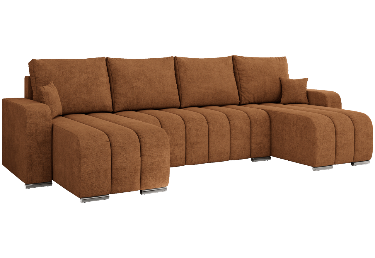 Narożnik KIRASSO U - uniwersalny - pomarańczowy, struktura