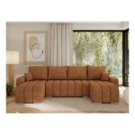 Narożnik KIRASSO U - uniwersalny - pomarańczowy, struktura