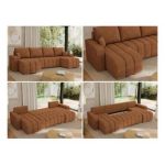 Narożnik KIRASSO U - uniwersalny - pomarańczowy, struktura