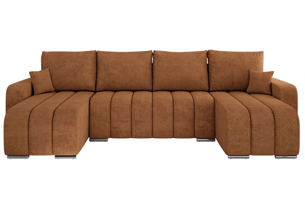 Narożnik KIRASSO U - uniwersalny - pomarańczowy, struktura