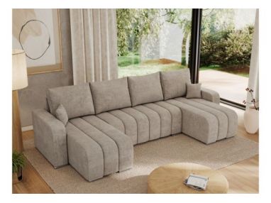 Narożnik KIRASSO U - uniwersalny - beżowy, struktura