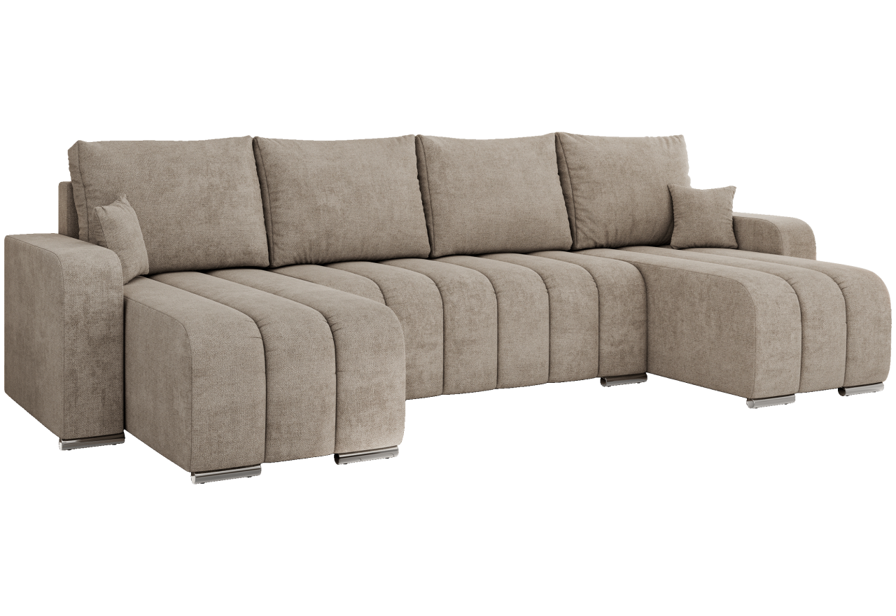 Narożnik KIRASSO U - uniwersalny - beżowy, struktura