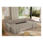 Narożnik KIRASSO U - uniwersalny - beżowy, struktura