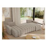 Narożnik KIRASSO U - uniwersalny - beżowy, struktura