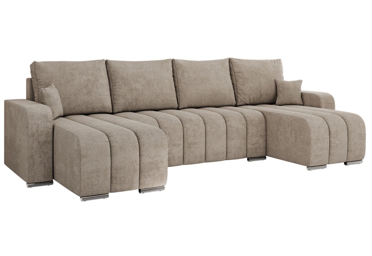 Narożnik KIRASSO U - uniwersalny - beżowy, struktura