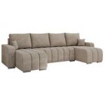 Narożnik KIRASSO U - uniwersalny - beżowy, struktura