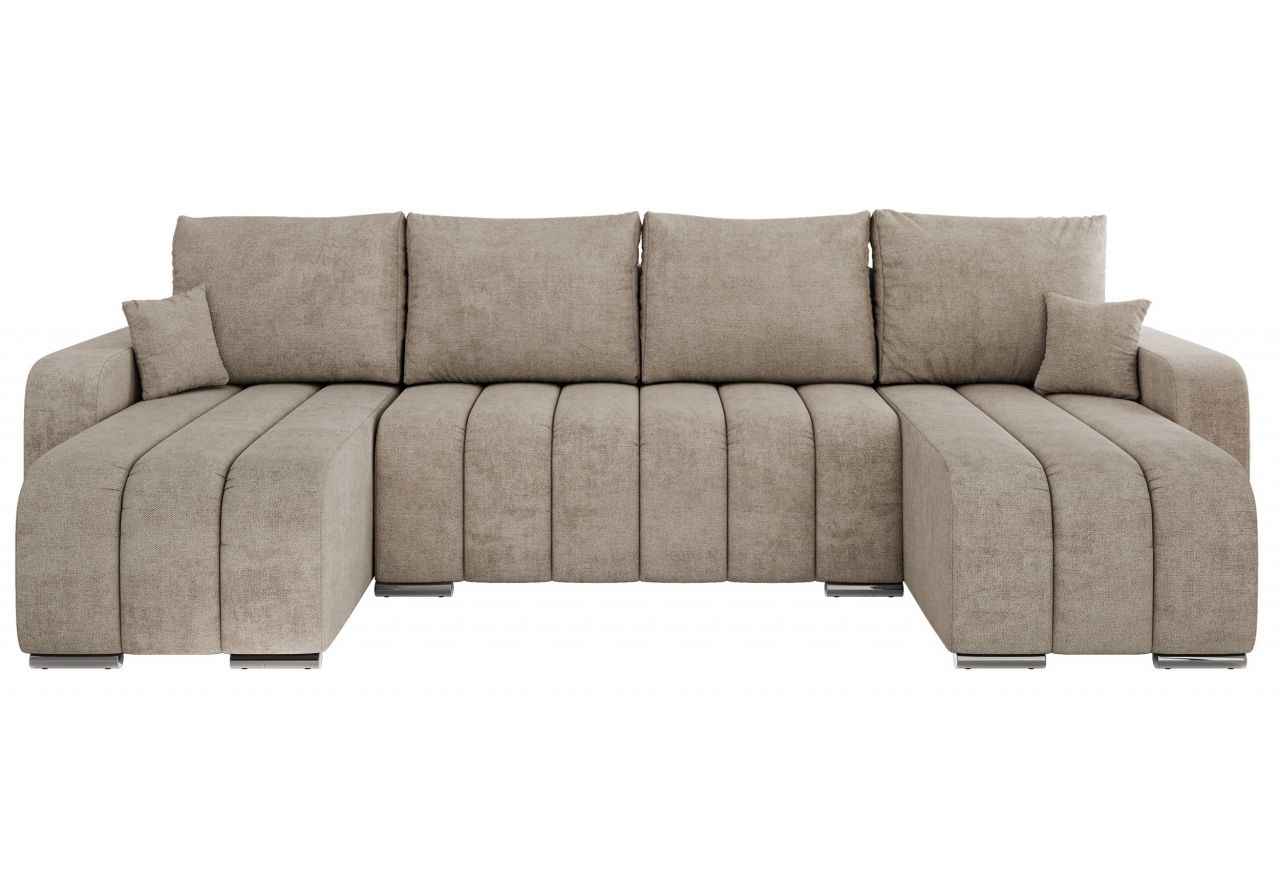 Narożnik KIRASSO U - uniwersalny - beżowy, struktura