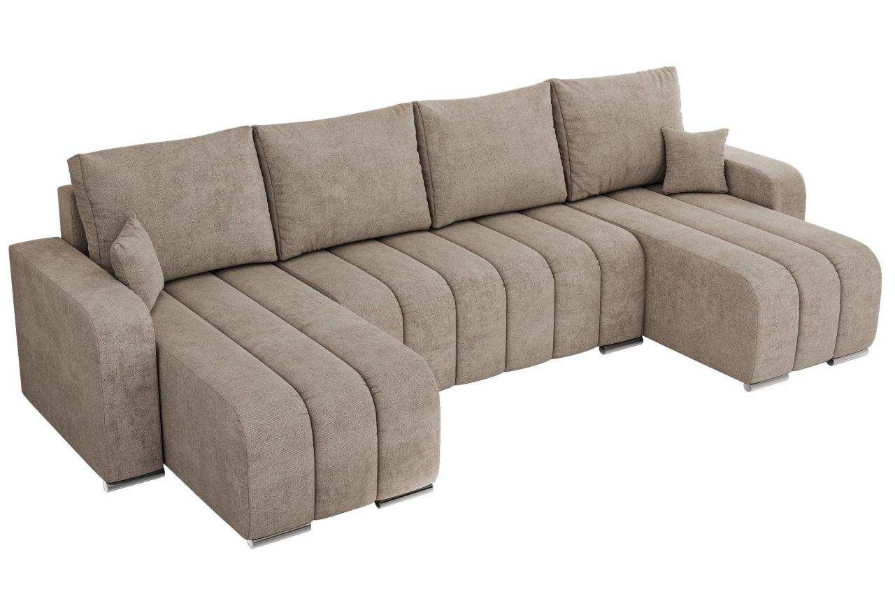 Narożnik KIRASSO U - uniwersalny - beżowy, struktura