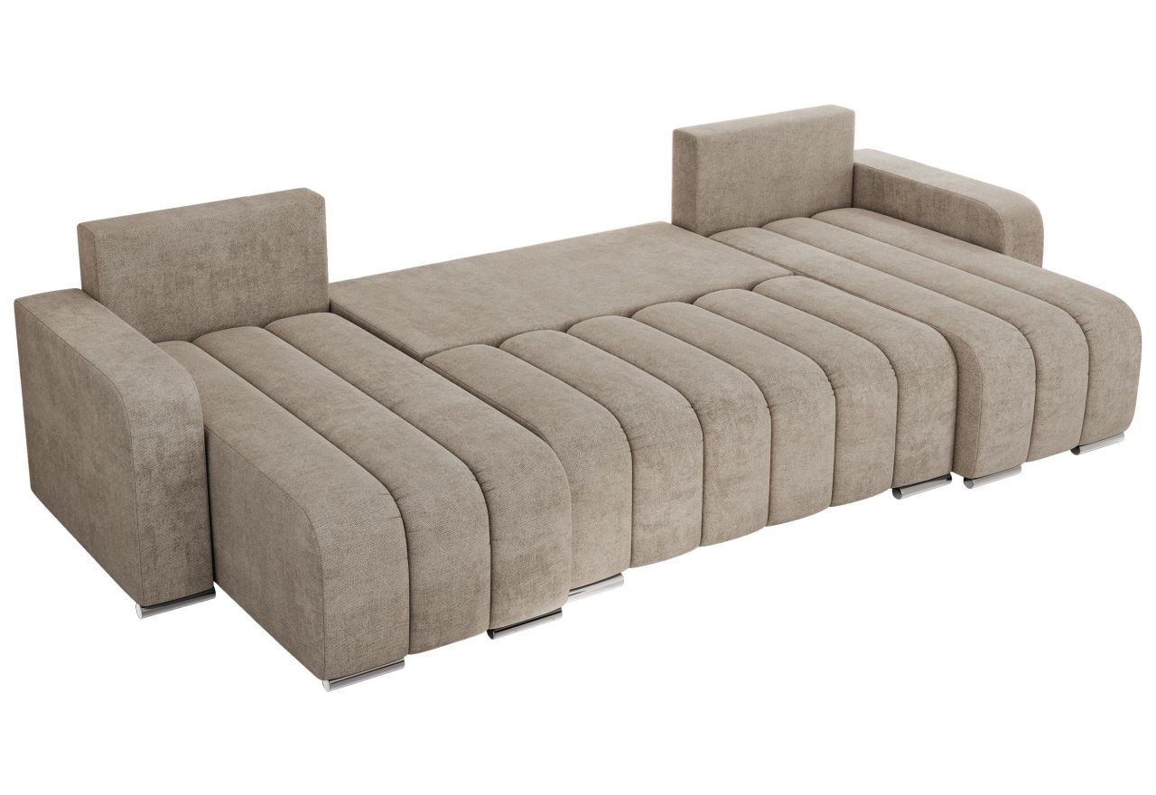 Narożnik KIRASSO U - uniwersalny - beżowy, struktura