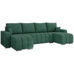 Narożnik KIRASSO U - uniwersalny - ciemnozielony, struktura