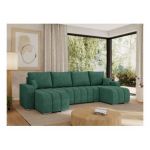 Narożnik KIRASSO U - uniwersalny - ciemnozielony, struktura