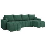 Narożnik KIRASSO U - uniwersalny - ciemnozielony, struktura