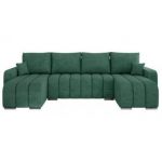 Narożnik KIRASSO U - uniwersalny - ciemnozielony, struktura