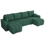 Narożnik KIRASSO U - uniwersalny - ciemnozielony, struktura