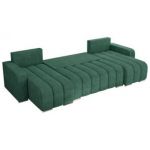 Narożnik KIRASSO U - uniwersalny - ciemnozielony, struktura