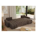 Narożnik KIRASSO U - uniwersalny - brązowy, welwet