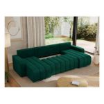Narożnik KIRASSO U - uniwersalny - ciemnozielony, welwet