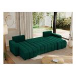 Narożnik KIRASSO U - uniwersalny - ciemnozielony, welwet