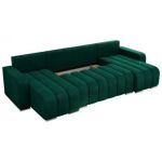 Narożnik KIRASSO U - uniwersalny - ciemnozielony, welwet