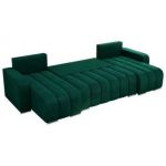 Narożnik KIRASSO U - uniwersalny - ciemnozielony, welwet