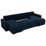 Narożnik KIRASSO U - uniwersalny - ciemnoniebieski, welwet