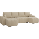 Narożnik KIRASSO U - uniwersalny - kremowy, boucle