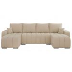 Narożnik KIRASSO U - uniwersalny - kremowy, boucle