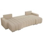 Narożnik KIRASSO U - uniwersalny - kremowy, boucle