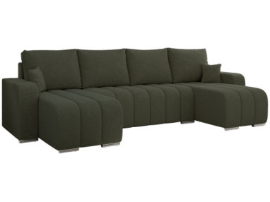 Narożnik KIRASSO U - uniwersalny - zielony, boucle