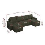 Narożnik KIRASSO U - uniwersalny - zielony, boucle