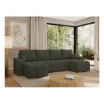 Narożnik KIRASSO U - uniwersalny - zielony, boucle