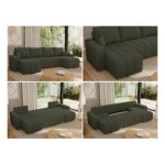 Narożnik KIRASSO U - uniwersalny - zielony, boucle