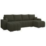 Narożnik KIRASSO U - uniwersalny - zielony, boucle