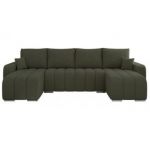 Narożnik KIRASSO U - uniwersalny - zielony, boucle