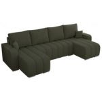 Narożnik KIRASSO U - uniwersalny - zielony, boucle