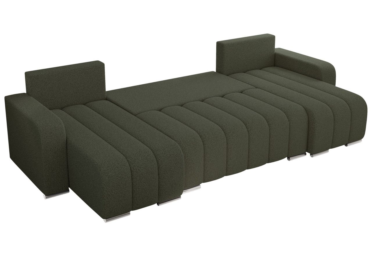 Narożnik KIRASSO U - uniwersalny - zielony, boucle